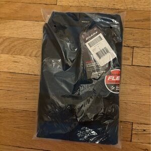 NWT Dickies, FLEX Long Sleeve Flannel Shirt in Blue Plaid, Size L Modern Fit